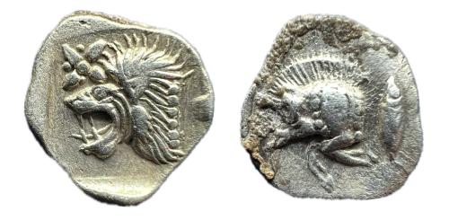 10 - Mysia. Kyzikos. Hemióbolo. 450-400 a.C. (Von Fritze-II 14). (Sng Bnf-375)