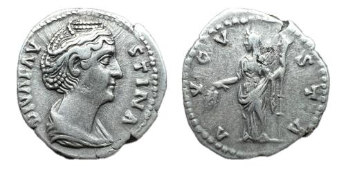 102   -  Diva Faustina. Denario. 141-146 d.C. Roma. (Ric-360). (Bmcre-408). (Rsc-78).