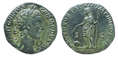 106 - Comodo. Sestercio, 183 d. C., Roma. ( RIC III-379; C.-620; BMCRE-502A.)