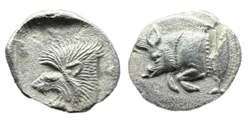12   -  Mysia. Kyzikos. Óbolo. 450-400 a.C. (Von Fritze-II 10)