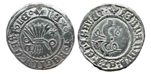 157 - Fernando e Isabel (1474-1504). 1/2 real. Cuenca. (Cal-440 variante).