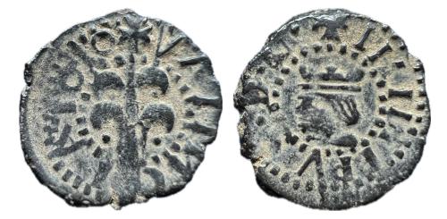 179 - Felipe III (1598-1621). Dinero. 1610. Valencia. (Cal-54).