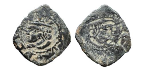 214   -  Carlos II (1665-1700). 1 dinero. s/f. Valencia.