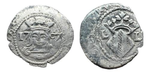 222   -  Carlos III, Pretendiente (1701-1714). Dieciocheno. 1707. Valencia. (Francisco Macías Serrano A1).