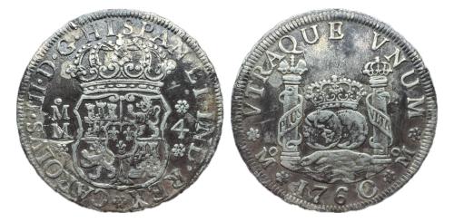 240   -  Carlos III (1759-1788). 4 reales. 1760. México. MM. (Cal. 432).