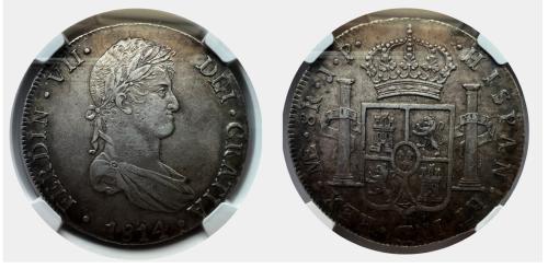 248   -  Fernando VII (1808-1833). 8 reales. 1814. Lima. JP
