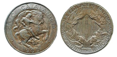 258   -  Centenario de la Peseta (1868-1931). Alfonso XIII (1886-1931). 5 céntimos. 1900. Unión Catalanista. (Cal-132)