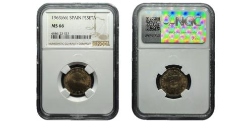 259   -  Estado Español (1936-1975). 1 peseta. 1963*19-66. Madrid.