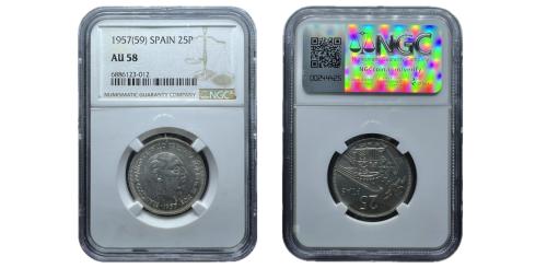 265   -  Estado español (1936-1975). 25 Pesetas. 1957 (59). Madrid.