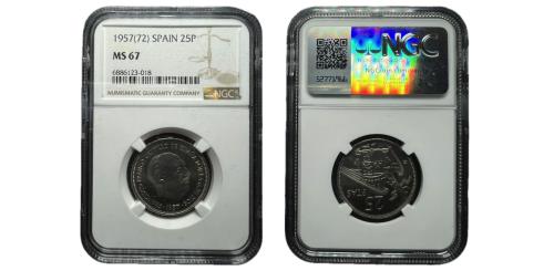 268   -  Estado español (1936-1975). 25 Pesetas. 1957 (72). Madrid