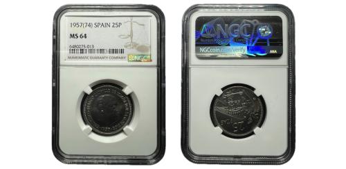 269   -  Estado español (1936-1975). 25 Pesetas. 1957 (74)