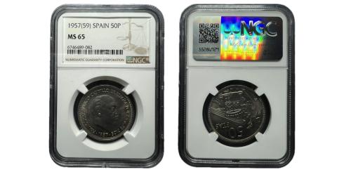 277   -  Estado español (1936-1975). 25 Pesetas. 1957 (58).