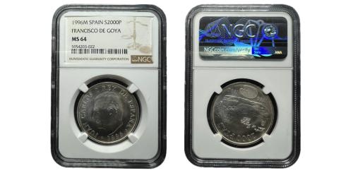 283   -  Juan Carlos I. 1996. 2000 pesetas. (AC. 174). Bicentenario de Goya.