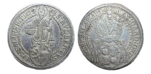 292   -  Austria. Max Gandolph, conde de Kuenburg. Taler. 1675.