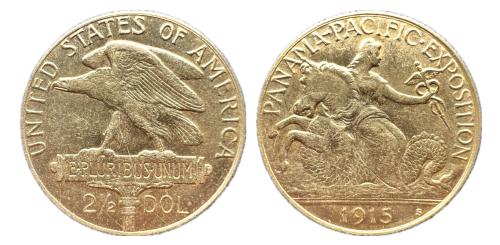 301   -  Panama-Pacific. Estados Unidos. $2 1/2. 1915-S. Quarter Eagle. (Km-137).
