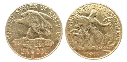 301   -  Panama-Pacific. Estados Unidos. $2 1/2. 1915-S. Quarter Eagle. (Km-137).