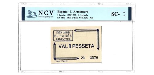 319   -  Gerona. L’Armentera. 1pta. (RGH. 6392). RRR. SC-
