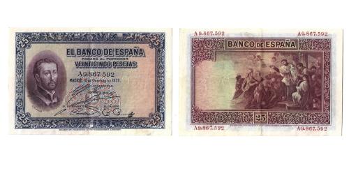 345   -  España. 100pts. 1926. Pick#71a. S/N A9867592. EBC-.