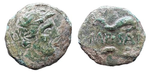 38   -  Ketovión. As. 50-20 a.C. Alcácer do Sal (Portugal). Imperatoria Salacia. (Abh-1641).