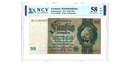 381   -  Alemania. 50 Reichsmark. 1933.
