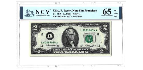 393   -  EEUU. 2$. 1976.