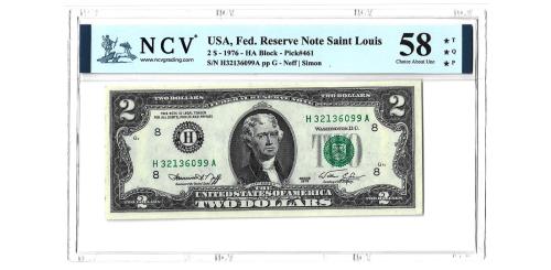 394   -  EEUU. 2$. 1976.