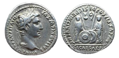 60   -  Augusto. Denario. 7-6 a.C. Lugdunum.