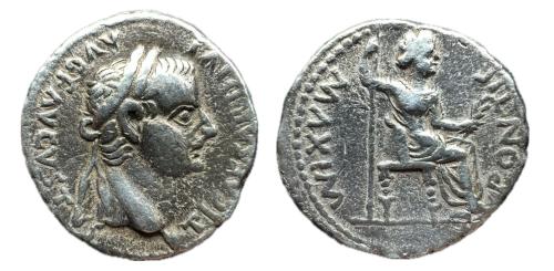 62   -  Tiberio. Denario. 14-37 d.C. Lugdunum. (Ric-I 26).