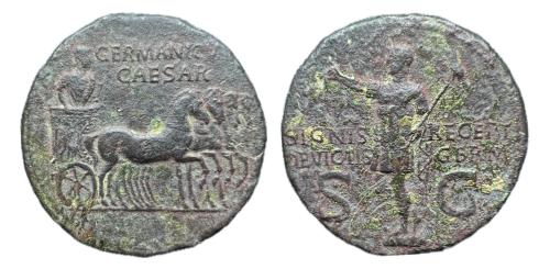 65   -  Germánico. Dupondio-Dupondius. 40-41 d.C. Roma. (Spink-1820)