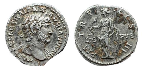 91   -  Adriano. Denario. 125 AD. Roma. (Ric-II.3 371).