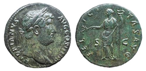 97   -  Adriano. Sestercio. Roma (136). (RIC-2250)