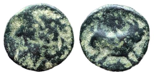 108 - Nabrisa. Semis. 50 a.C. Lebrija (Sevilla). (Abh-1768). (MIB-180/2b). (Acip-2637).