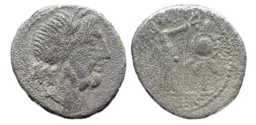 131   -  Cornelia. Cn. Lentulus Clodianus. Quinario. 88 a.C.