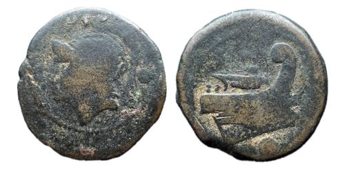 135   -  Anónimo, Uncia, c. 217-215 a. C.( Crawford 38/6; Sydenham 86.)