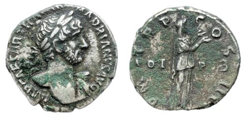156   -  Adriano. Denario. 119-122 d.C. Roma. (Spink-3549).