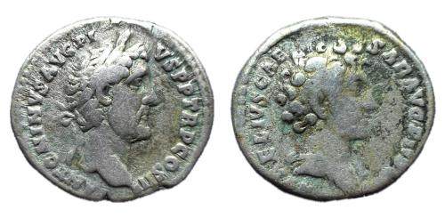 160   -  Antonino Pío y Marco Aurelio. Denario. 140 d.C. Roma. (Ric-III 417b). (Bmcre-160).
