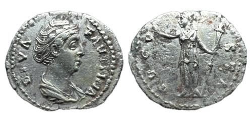 168   -  Diva Faustina. Denario. 140/1 d.C. Roma.