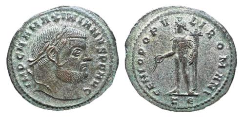 232   -  Maximiano Hercúleo. Follis. 295-296 d.C. Cyzicus. (Ric-VI 12b).