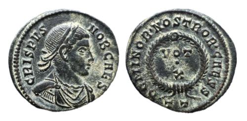 254   -  Crispo. Follis. 316-326 d.C. Ticinum. (Ric-153). Anv.: CRISPVS