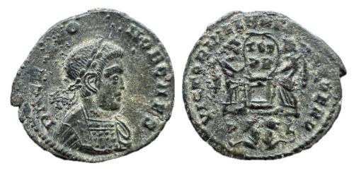 255   -  Imperio Romano - Crispo, como César (317-326 d. C.) Follis. lugdunum, 320 d. C.