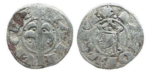 267   -  Corona de Aragón. Jaime I (1213-1276). Dinero. Valencia. (Cru-314).