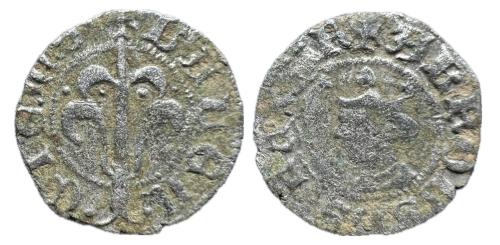 288 - Corona de Aragón. Alfonso IV (1416-1458). 1 dinero. Valencia. (Cru C.G-2913b).