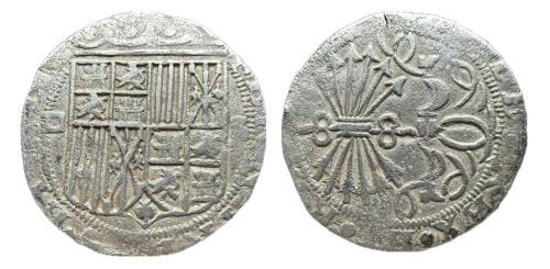 293   -  Fernando e Isabel (1474-1504). 1 real. Sevilla. (Cal-440).