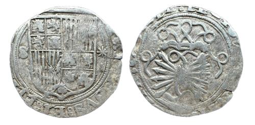 296   -  Fernando e Isabel (1474-1504). 1 real. Sevilla. (Cal-420).