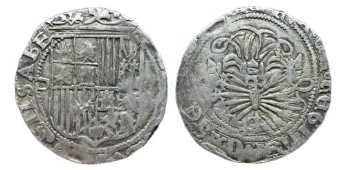 301   -  Fernando e Isabel (1474-1504). 1 real. Sevilla. (Cal-440).