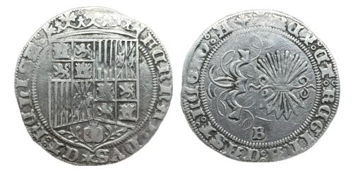 302   -  Fernando e Isabel (1474-1504). 1 real. Burgos. (Cal-308).