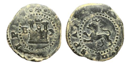 318 - Felipe II (1556-1598). 2 maravedís. Antes de 1582. Burgos. (Cal-51). A
