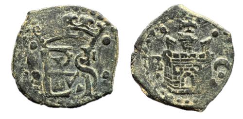 319   -  Felipe II (1556-1598). Blanca. Antes de 1582. Burgos. (Cal-30).