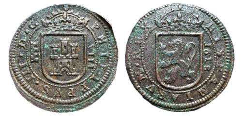 323 - Felipe III (1598-1621). 8 maravedís. 1618. Segovia. (Jarabo-Sanahuja-D228)