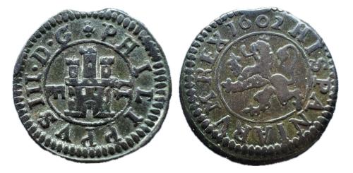 329 - Felipe III (1598-1621). 2 maravedís. 1602. Segovia. (Cal-184). (Jarabo-Sanahuja-D259)